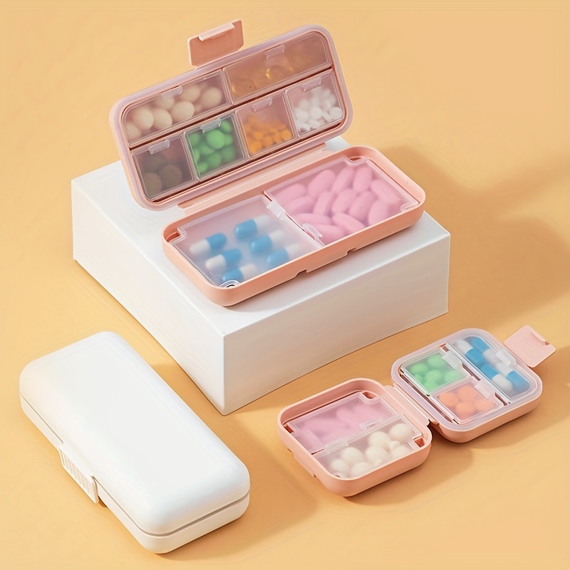 Daily Pill Organizer 7 Compartments Portable Travel Pill - Temu