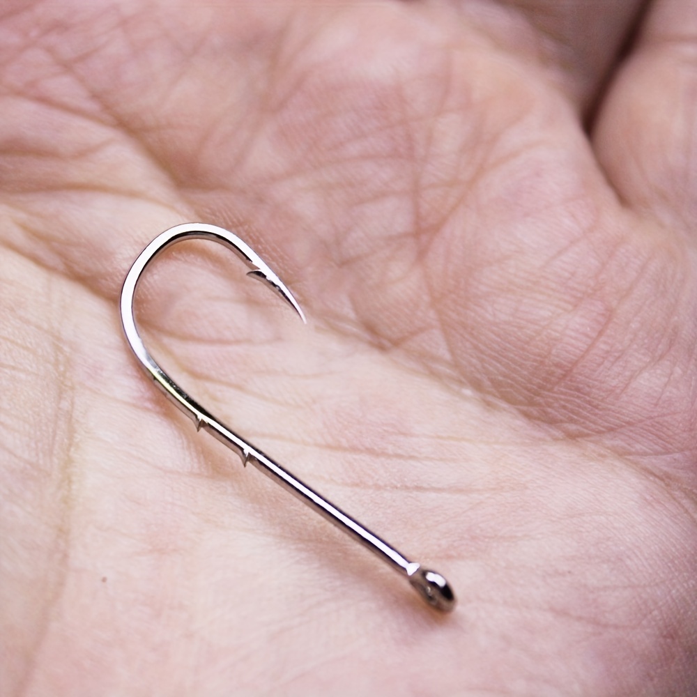 No. 1/0 no. 14 Sharp Iron Barbed Fishing Circle Hook Fishing - Temu