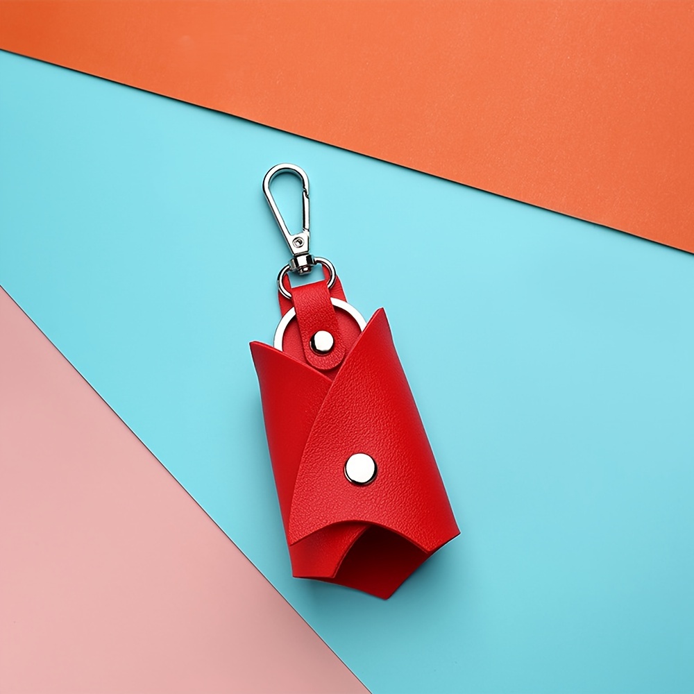 1pc Bat shaped Car Keychain PU Leather Folding Keychain Pendant