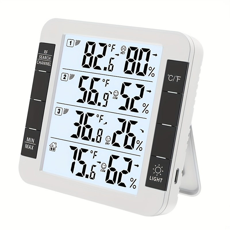 Temperature and Humidity Station with 3 Indoor Sensors