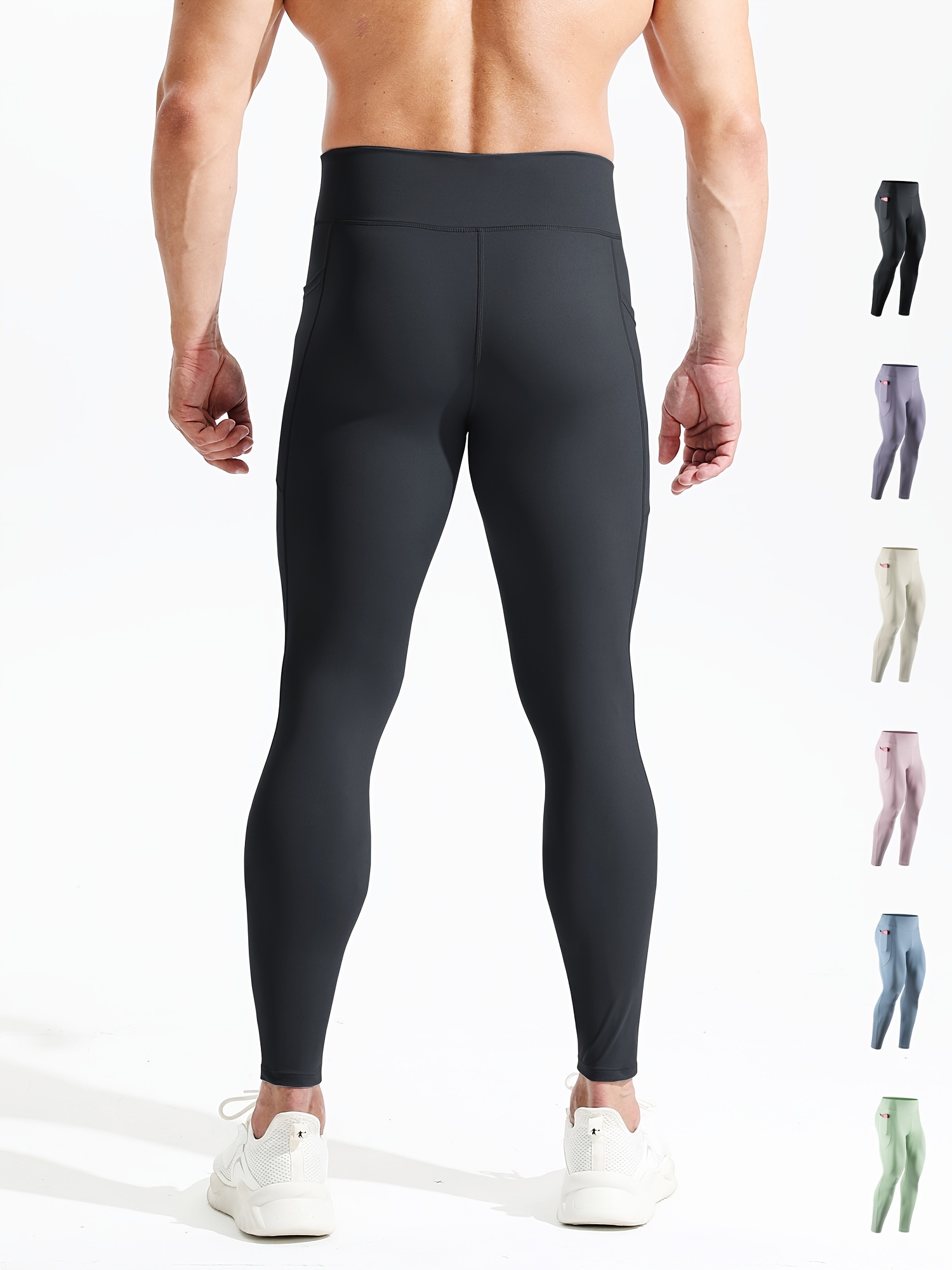 Men's Compression Sports Leggings Quick Dry High Waist Pants