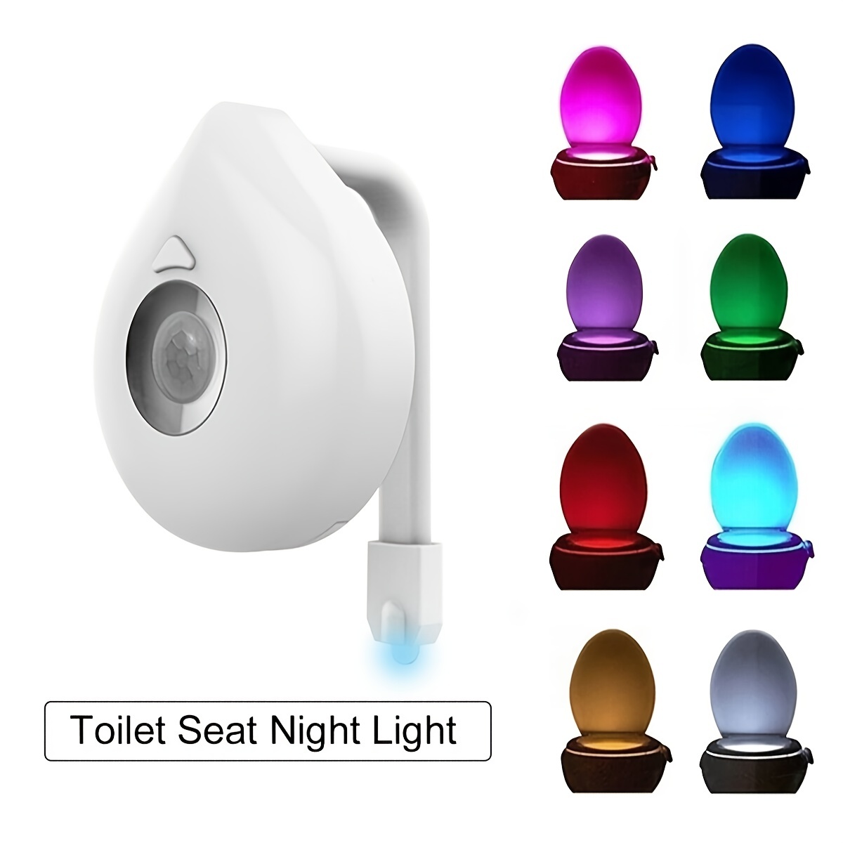 1pc LED Toilet Seat Bathroom Night Light Motion Sensor WC Light 8 Colors Changeable Lamp Backlight For Toilet Bowl Child