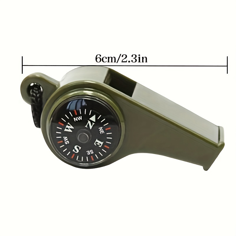 3 in 1 Compass Lifesaving Whistle Thermometer - Temu