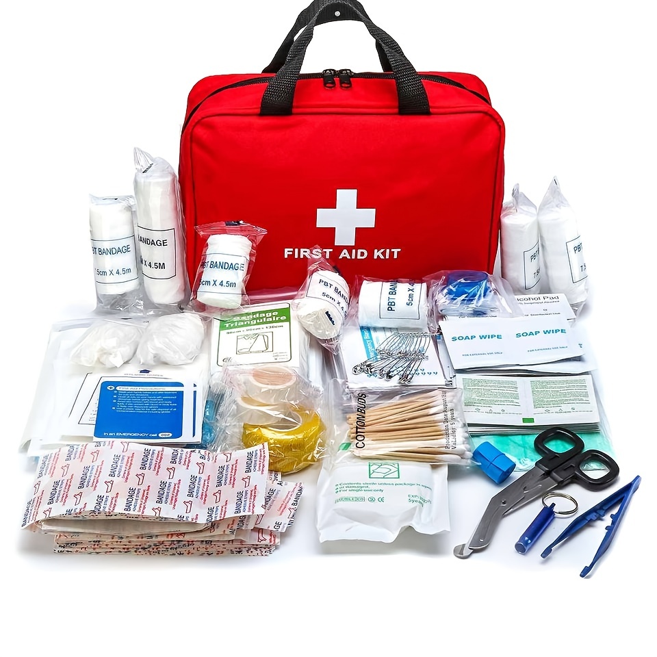 Emergency Survival Kit And First Aid Kit, 142Pcs Professional Survival Gear  And Equipment With Pouch, For Men Camping Outdoor Adventure
