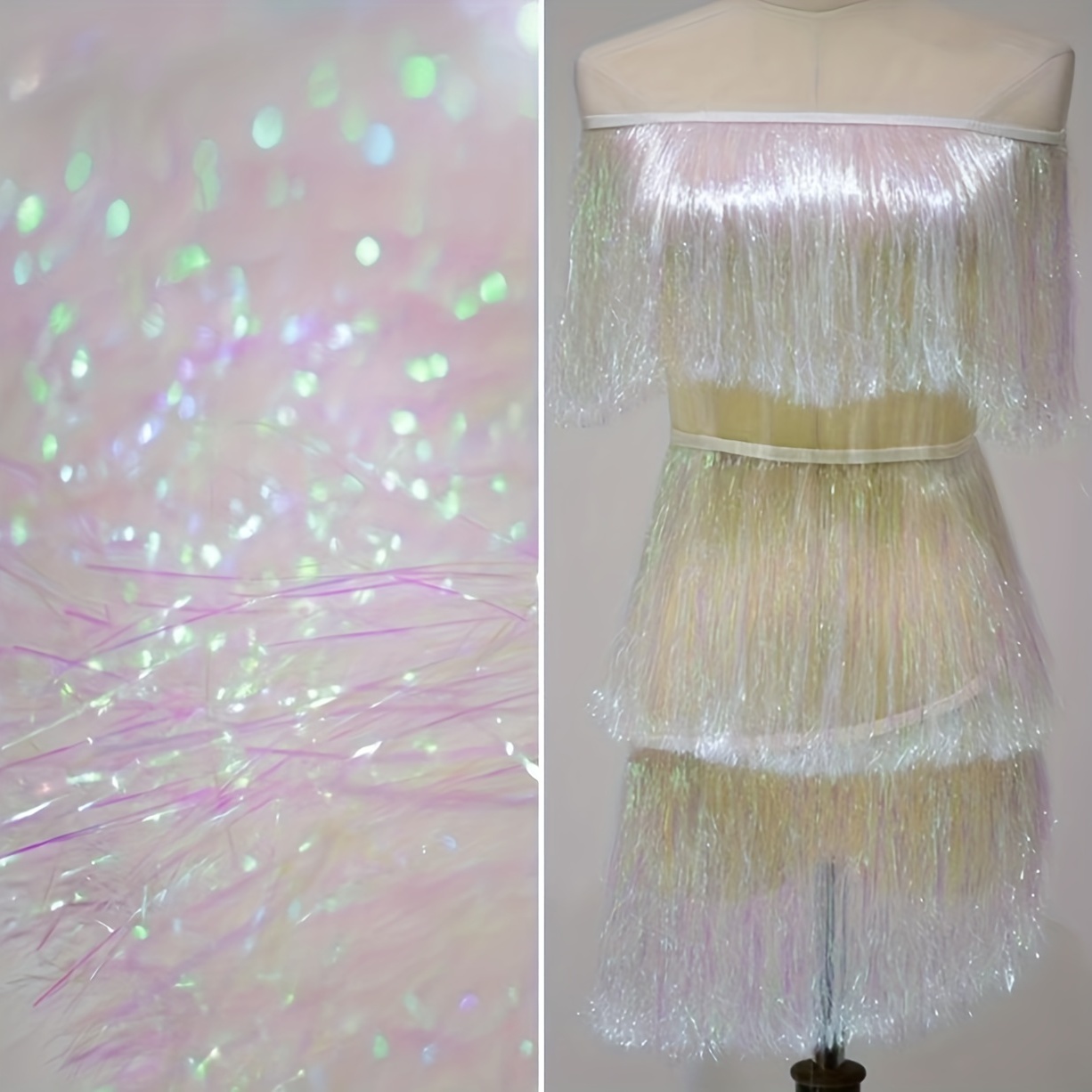 10m Sewing Fringe Trim - Fringe Tassel Width for Skirt Wedding Dress Lamp  Shade Decoration,Black 10cm 