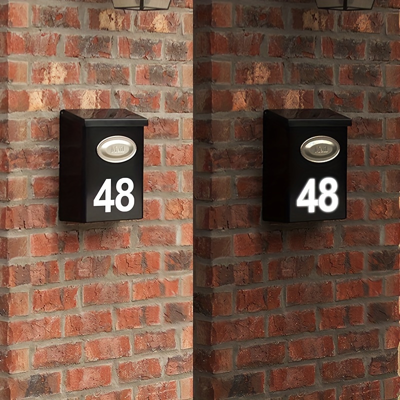 Reflective Mailbox Numbers Stickers Address Number Decals Mailbox