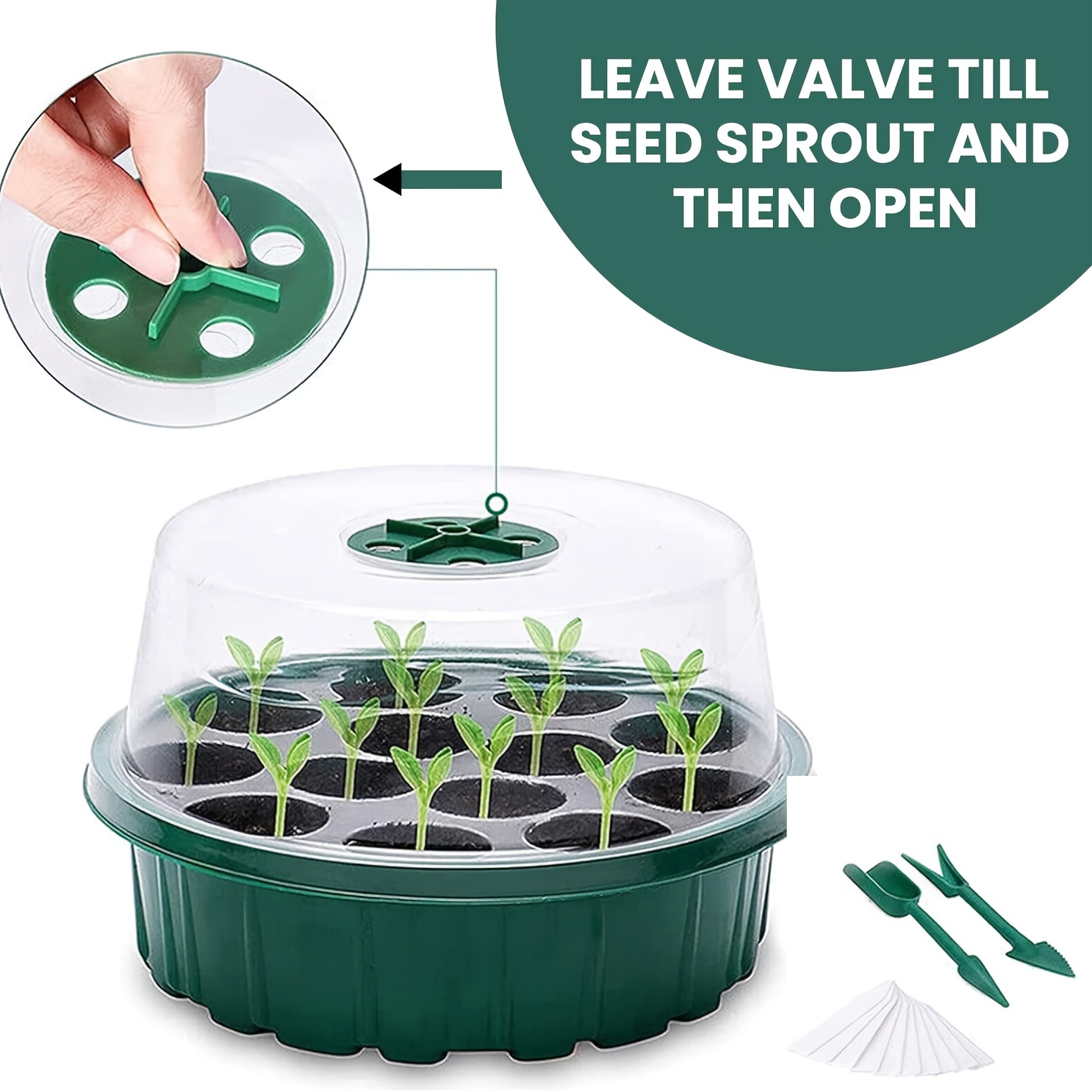 Seed Starter Tray, Reusable Seed Starter Kit, Silicone Seedling Starter Trays for Starting Plant Seeds, Seed Starting Trays with Flexible Pop-Out