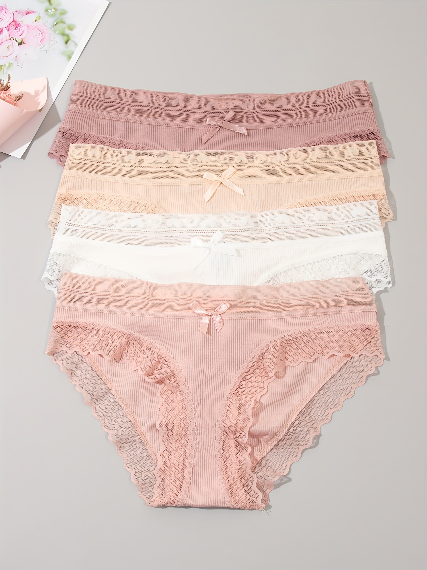 Lace Trim Solid Color Boxer Panties Women Body Shaping Tummy - Temu Canada
