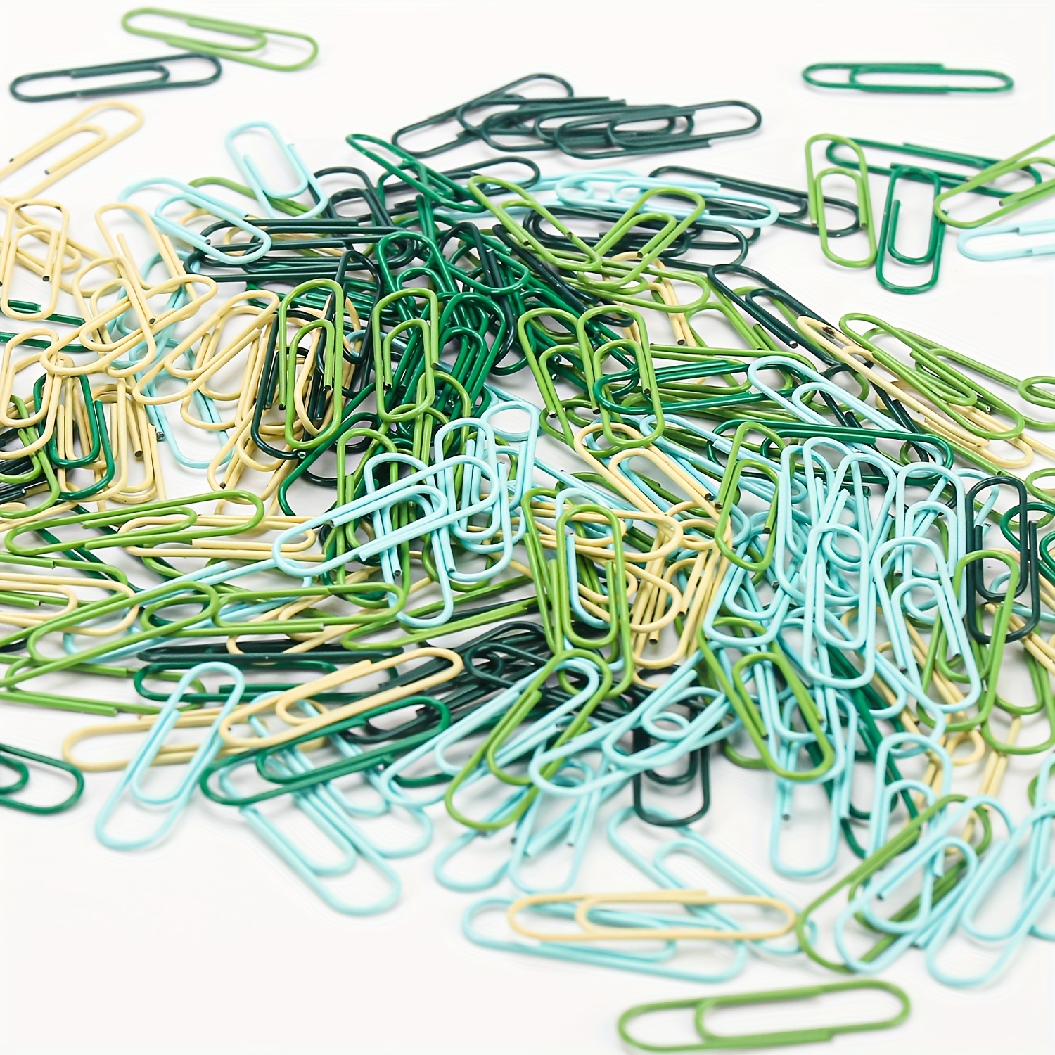 80 Colorful Iridescent Paper Clips for Desk Sparkle
