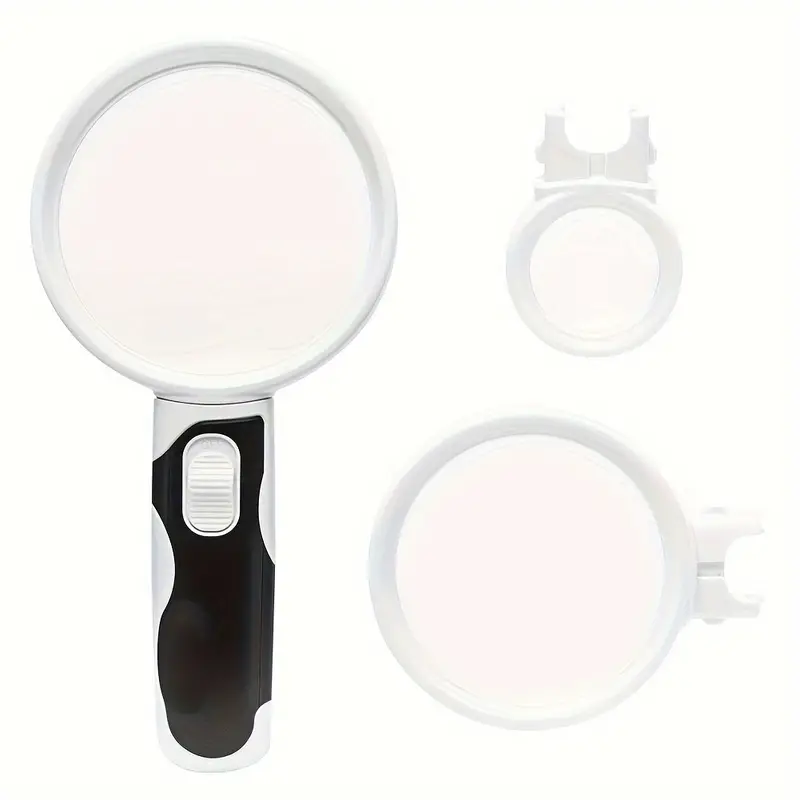 Large Magnifying Glass With Light (about ) Lens Handheld - Temu