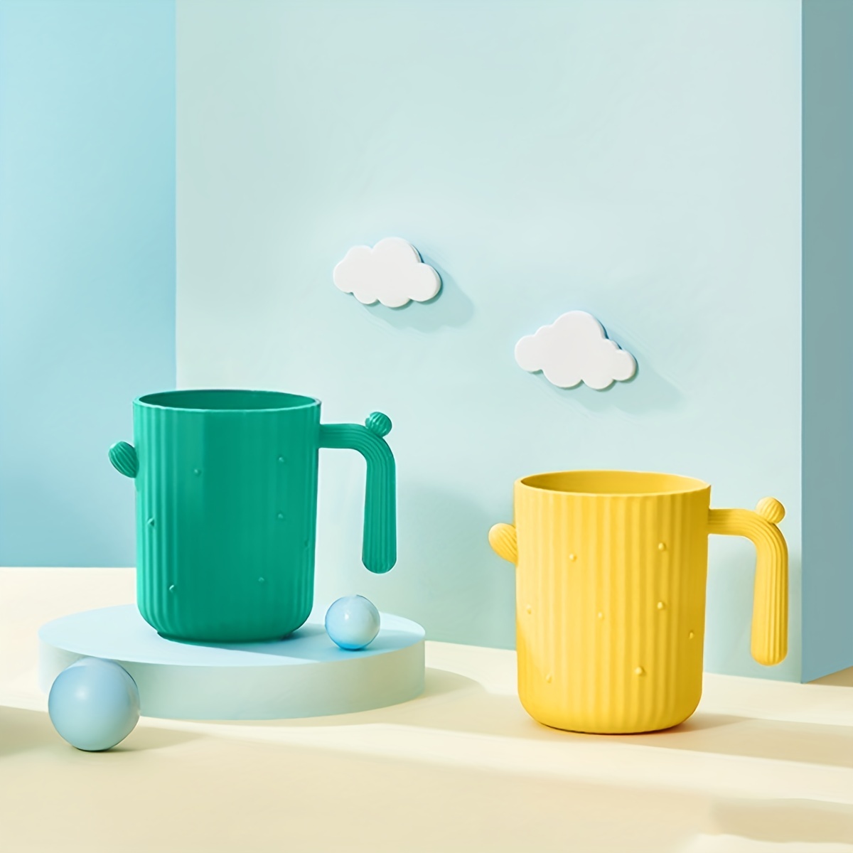 Cactus Mouthwash Cup Bathroom Tumbler Gargling Toothbrushing Solid Unique Decor