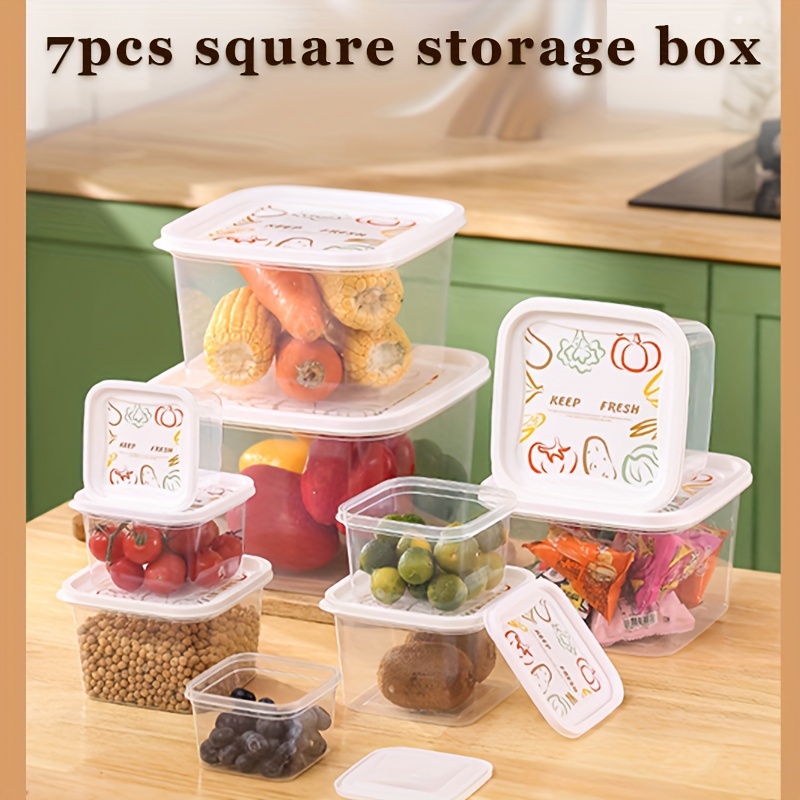 Refrigerator Large Capacity Storage Box Food Grade Kitchen Food Fruit  Vegetable Preservation Box Frozen Meat Dumplings Container