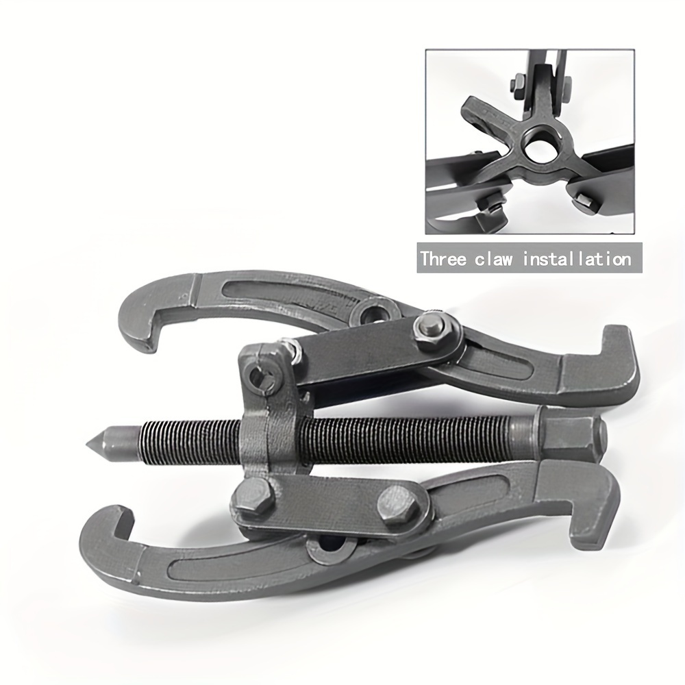 1pc Puller 6 Inch Gray High Carbon Steel Material Switchable Three Jaw Two Jaw Universal Bearing Removal Tool Small Puller for Wheel Remo