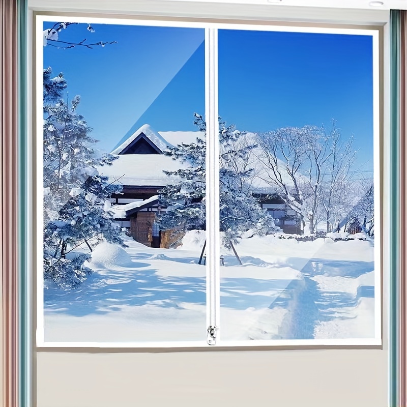 Película de aislamiento térmico para mantener el calor en invierno, cortinas  de ventana, sellado y a prueba