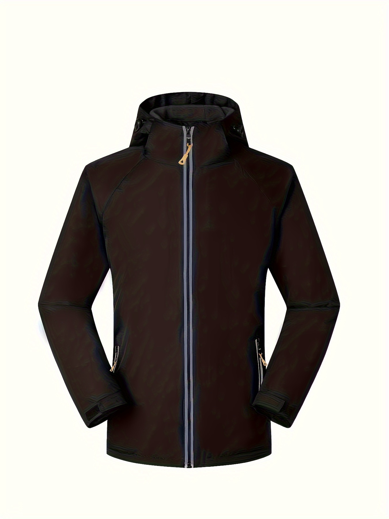 Fleece Liner Hooded Outdoor Jacket With Zipper Pockets