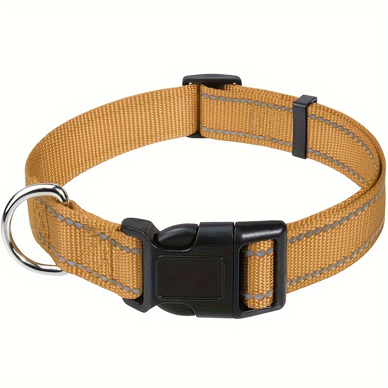 Emerald Green Dog Collar with Dark Brown Leather + Yellow and Tan Stitching