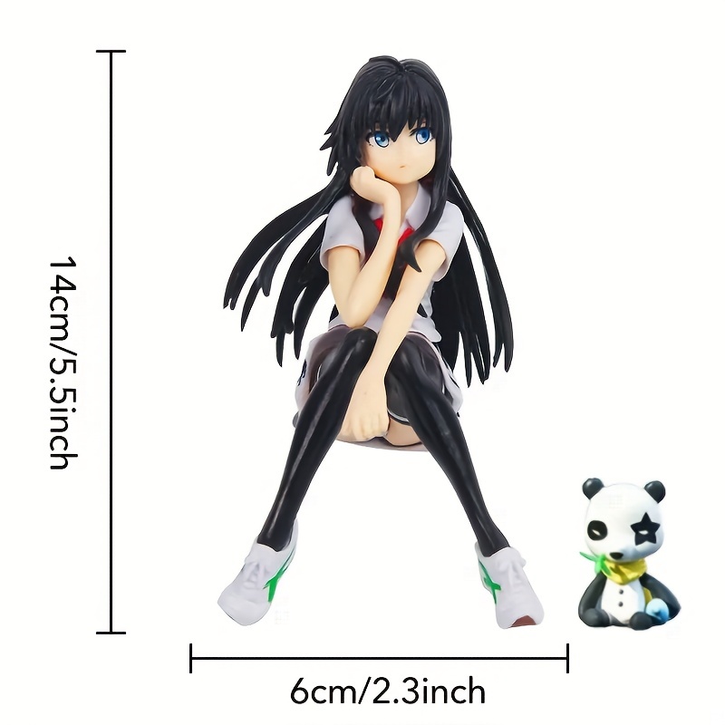 Schöne Mädchen-Pandas Kreative Auto-Ornamente, Cartoon-Animation,  Handgefertigte Auto-Mittelkonsole, Schöne Mädchen-Gott-PVC-Anime-Figur