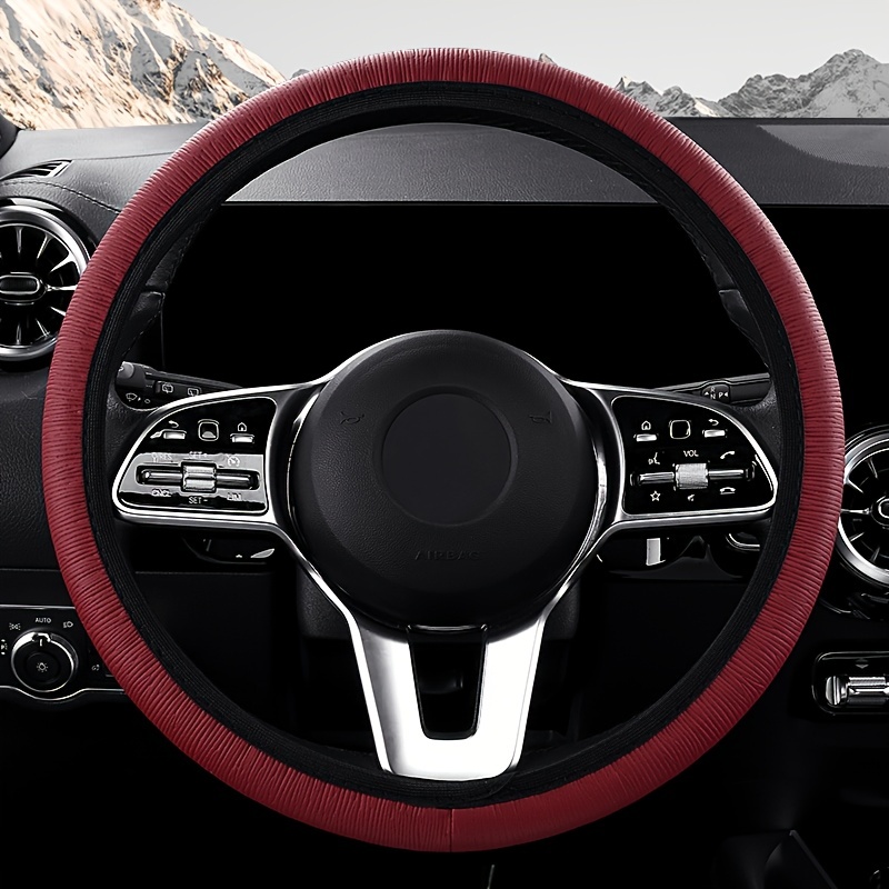 Automobile Couvre-volant, Cuir PU en fibre de carbone élastique sans anneau  intérieur, Disponible en différentes couleurs - Temu Switzerland