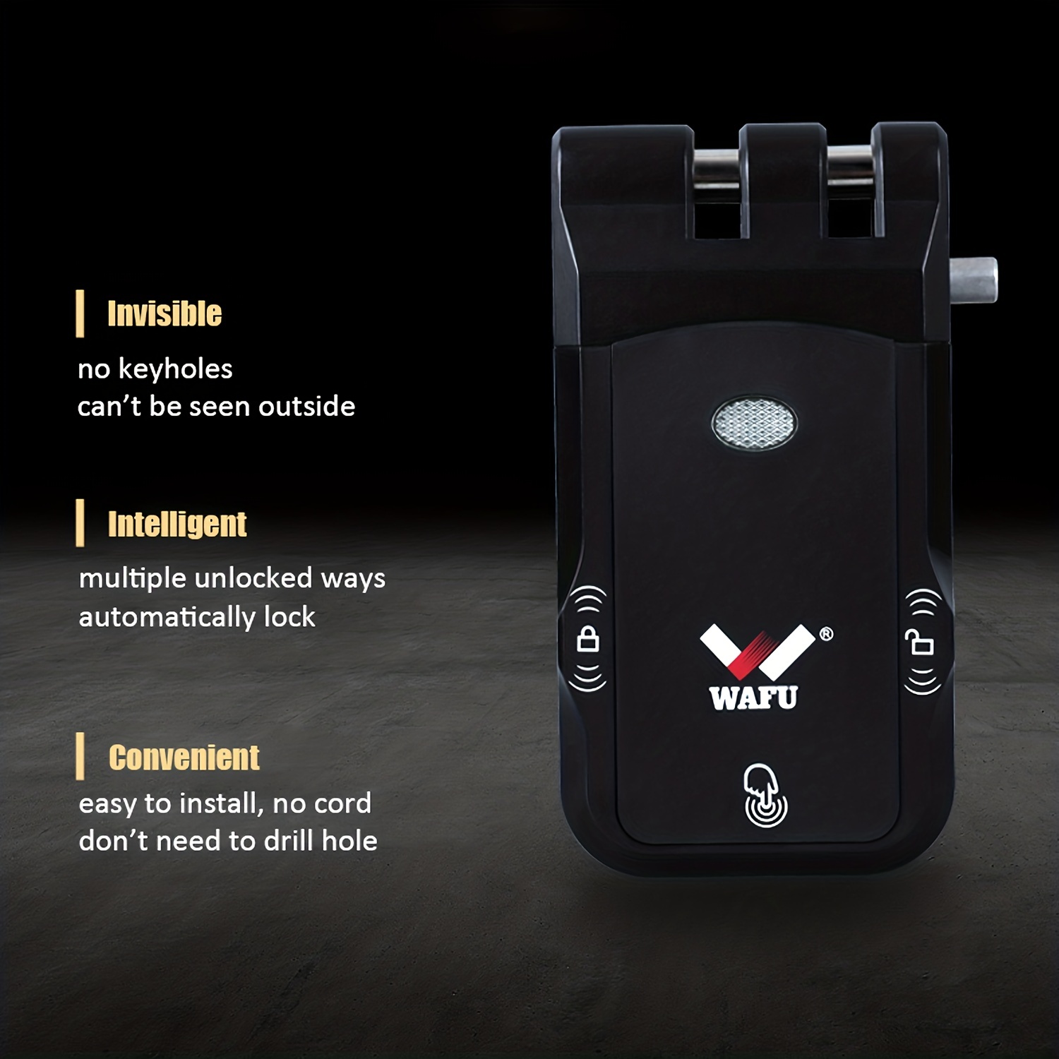 Wafu Wireless Keyless Entry Door Lock Smart Invisible - Temu