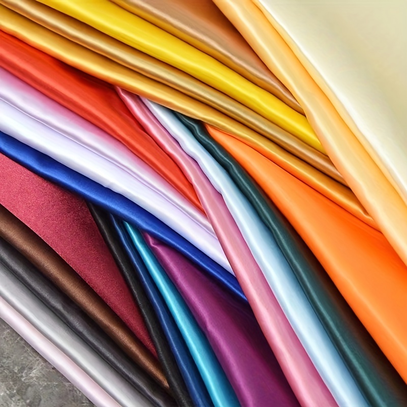 Satin Lining Fabric Solid Color Cloth Stretch Hanbok Dress - Temu