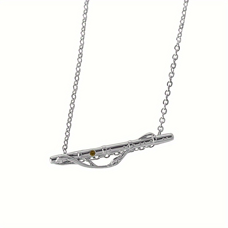 Flute hot sale charm necklace