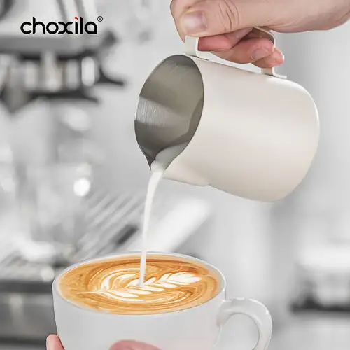 Jarra de espuma de leche para café Latte, jarra de acero inoxidable, jarra  de Espresso Barista, olla de leche, accesorios de café
