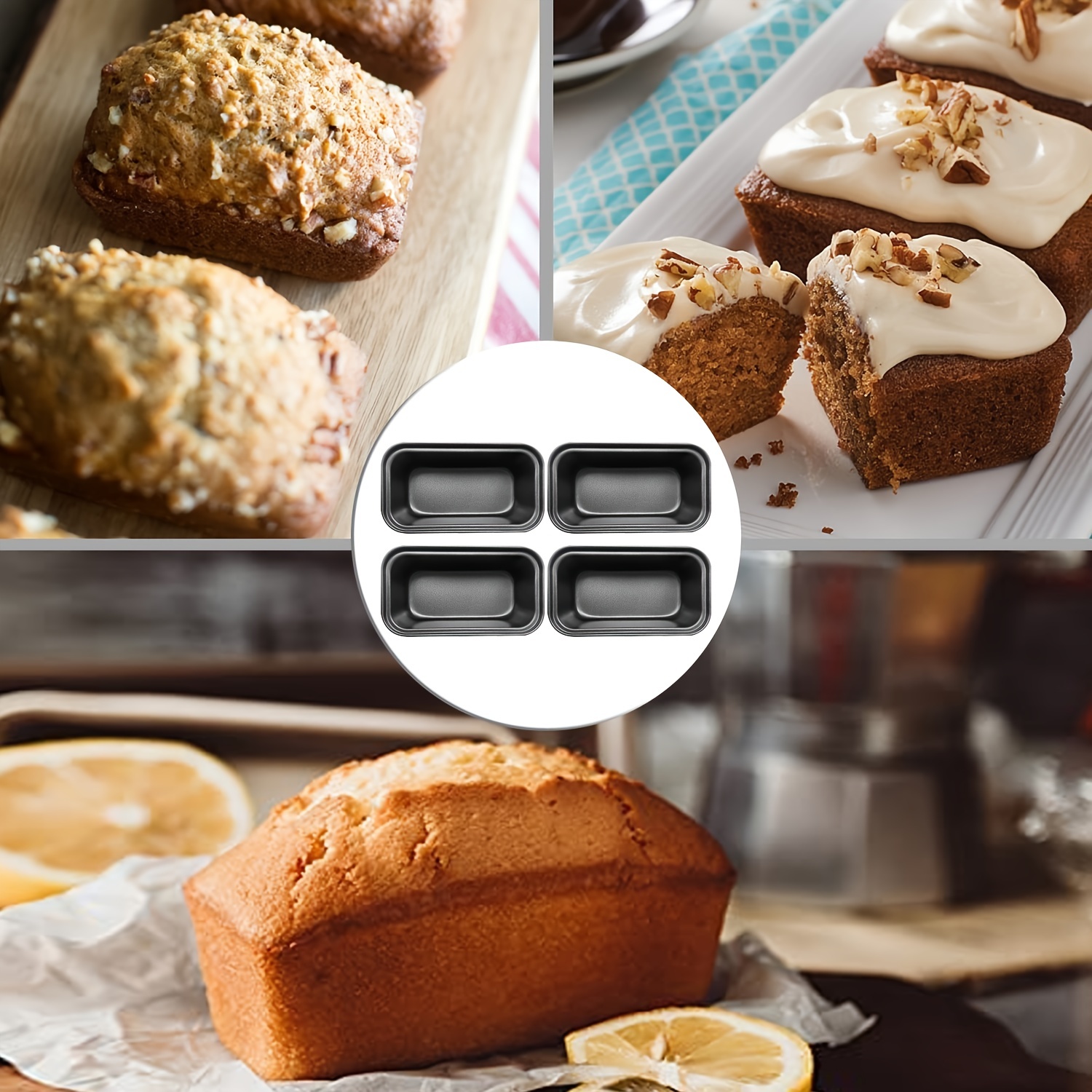 6 Pack Mini Loaf Pans,Non-Stick Baking Bread Pan,Carbon Steel Bakeware, Loaf  pan