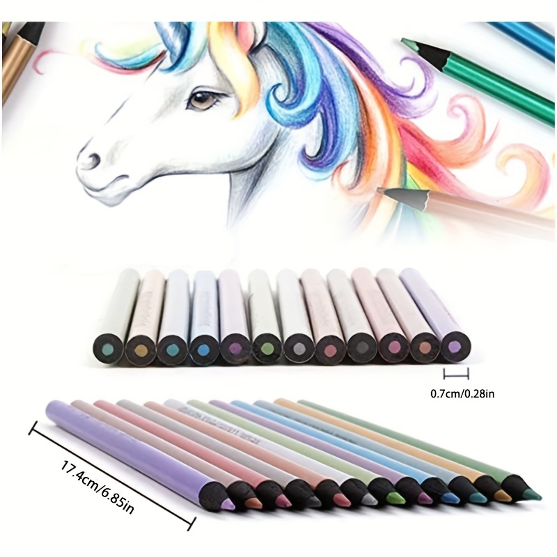 18 Vibrant Metallic Colored Pencils Unleash Your Creativity - Temu