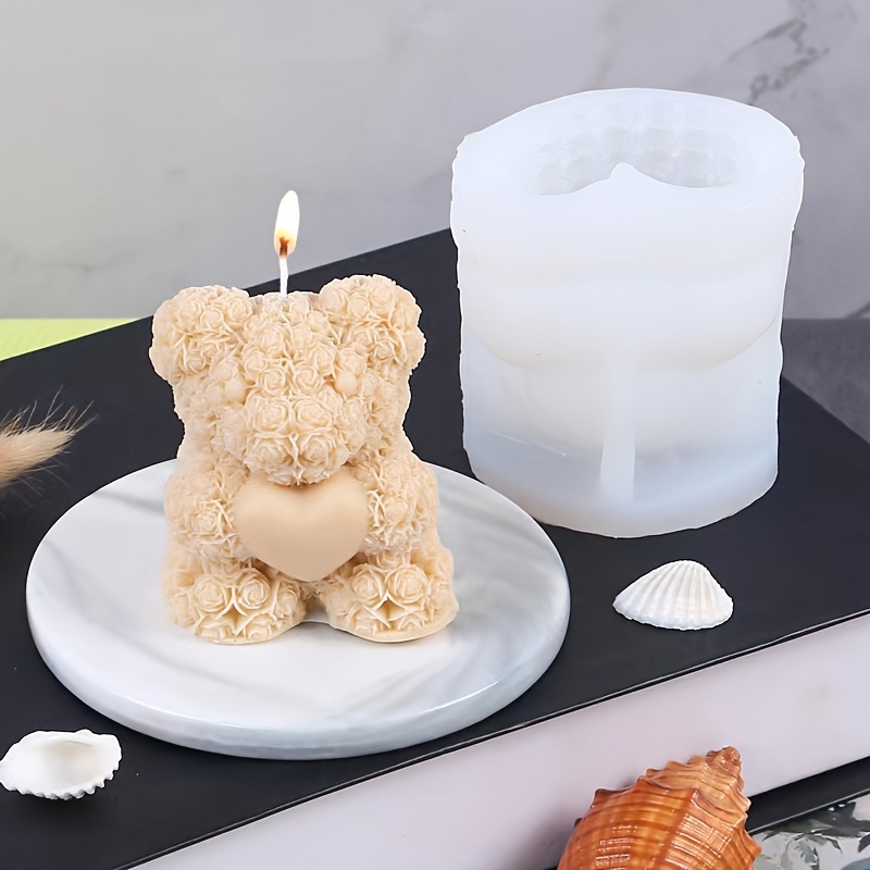 Bear Mold Fat Pile Bear Candle Silicone Mold Handmade Diy - Temu