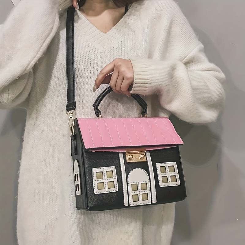 YOUI-GIFTS Women's Square Box Handbag PU Cube Crossbody Shoulder Bag  Wedding Clutch Bag Purse