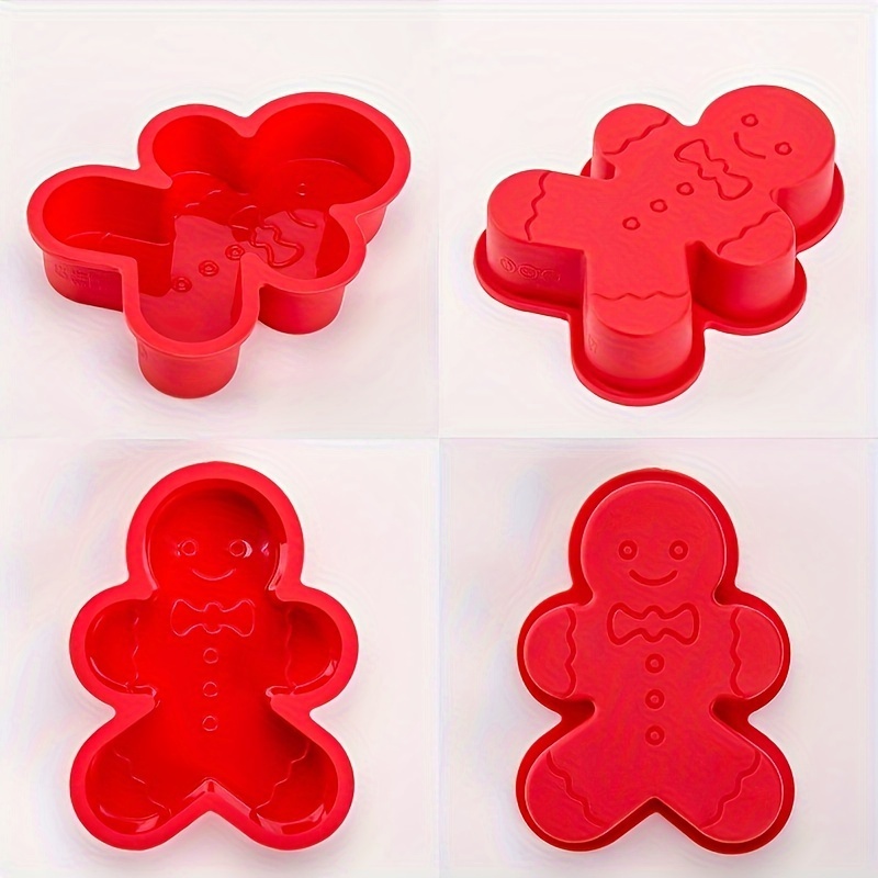 Mini Gingerbread Man Chocolate Mold 3d Silicone Mold Cartoon - Temu