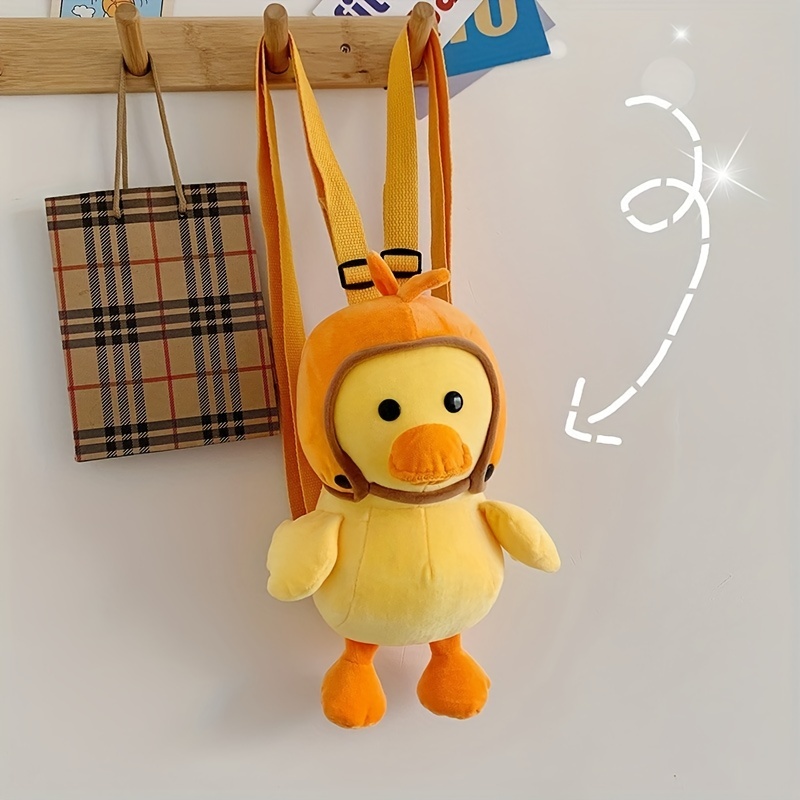 Cartoon Cute Duck Shoulder Bag, Adjustable Strap Kawaii Novelty Bag, Zipper  Plush Crossbody Bag - Temu