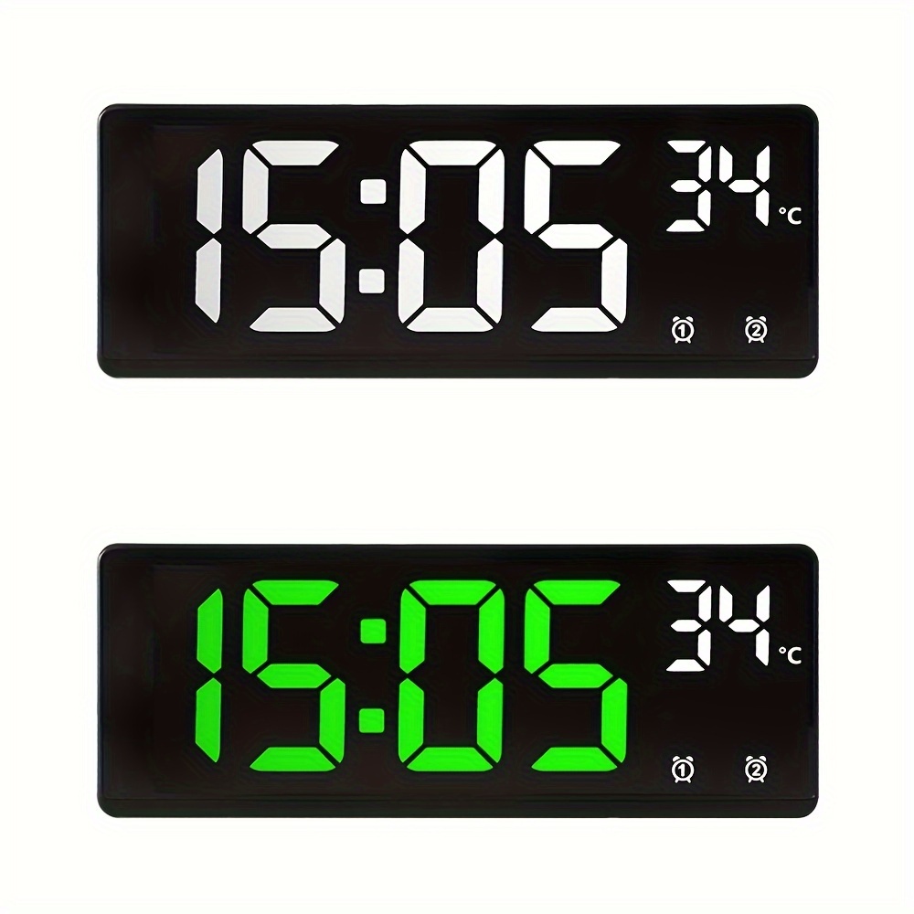 1pc Sveglia Digitale A Controllo Vocale, Orologio Tavolo Modalità Notturna  Snooze Teperature, Funzione Anti-disturbo 12/24h Led Clocks, Back To School, Acquista Temu E Inizia A Risparmiare