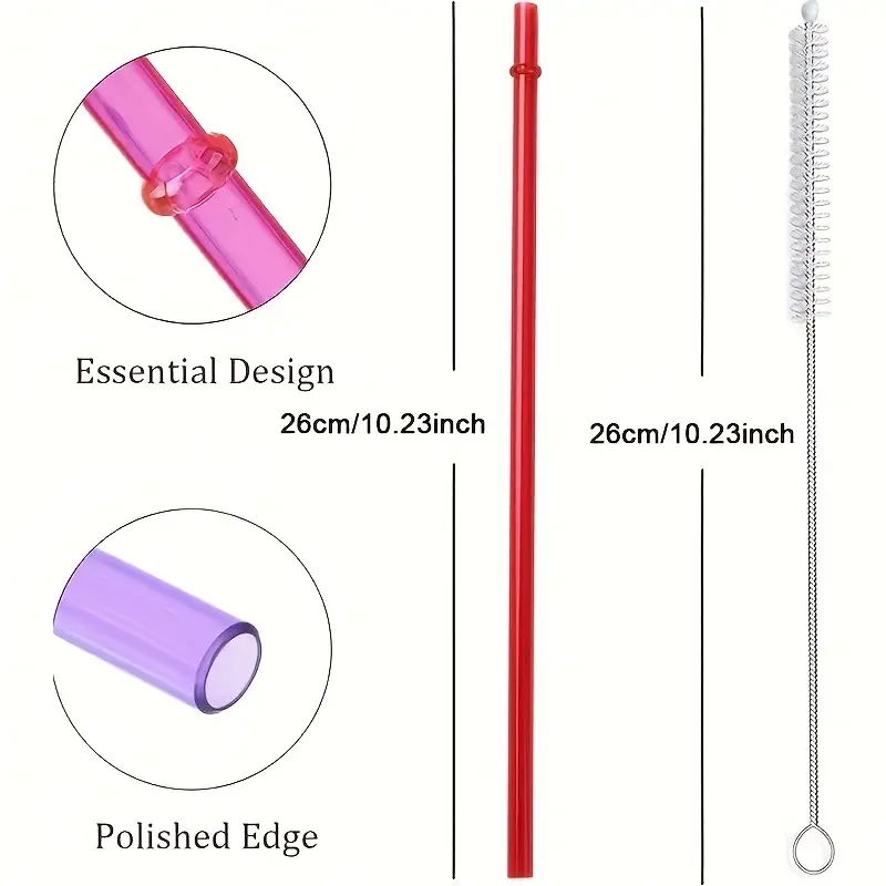 Unbreakable Reusable Straws /10.2 Long Thick Tritan Hard - Temu