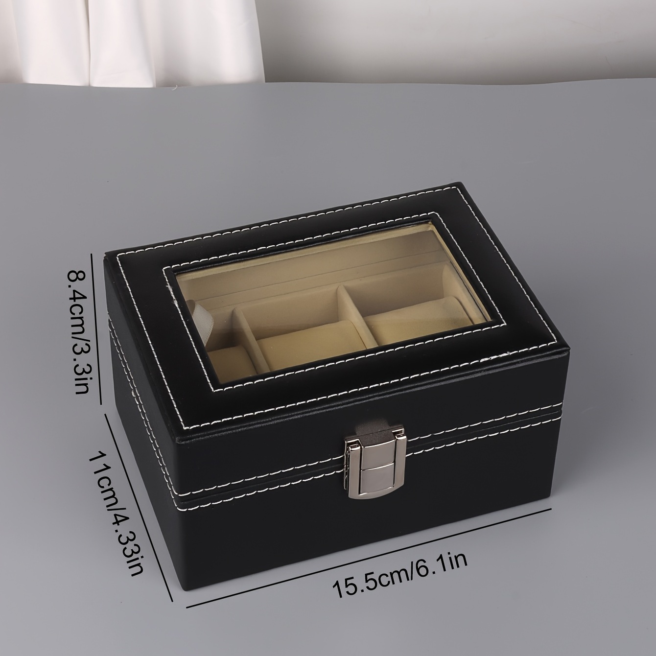 3 Slots Watch Collector With PU Leather