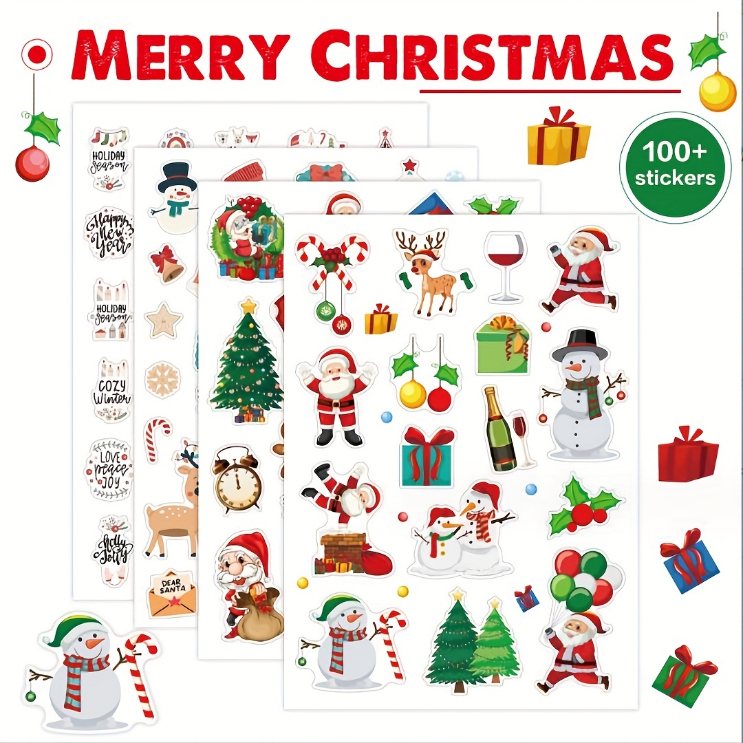 Christmas Stickers Classroom Homemade Christmas Stickers - Temu