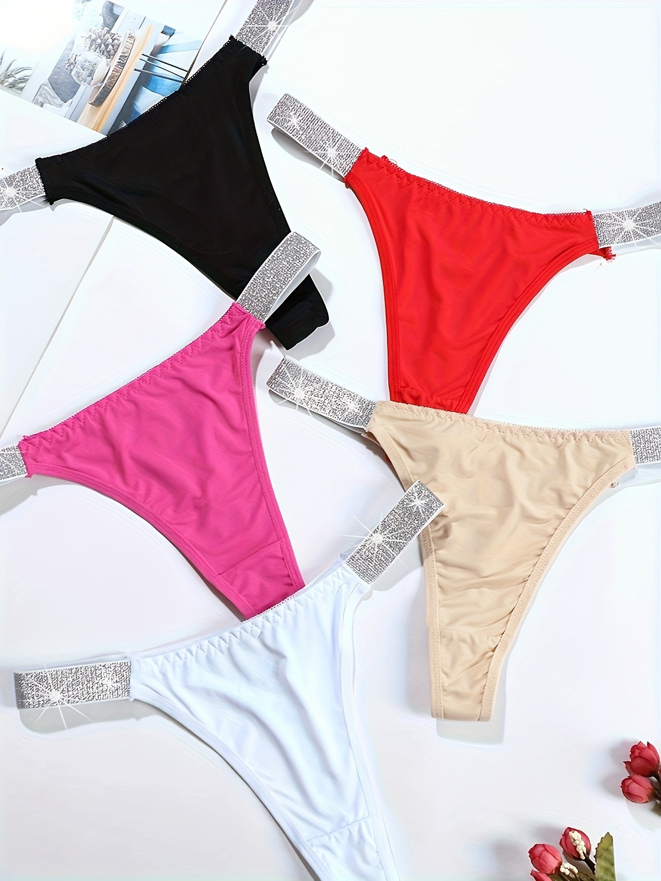 Seamless Thongs Women Low Waist Thong Underwear Women's - Temu Japan