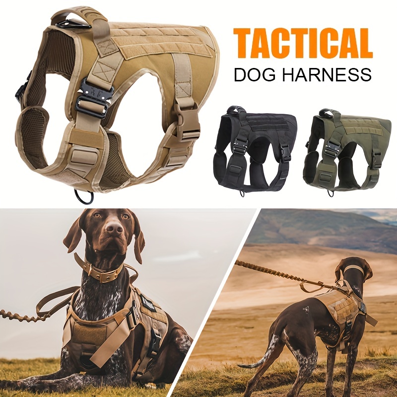 Military grade Tactical Dog Harness No Pull Adjustable - Temu