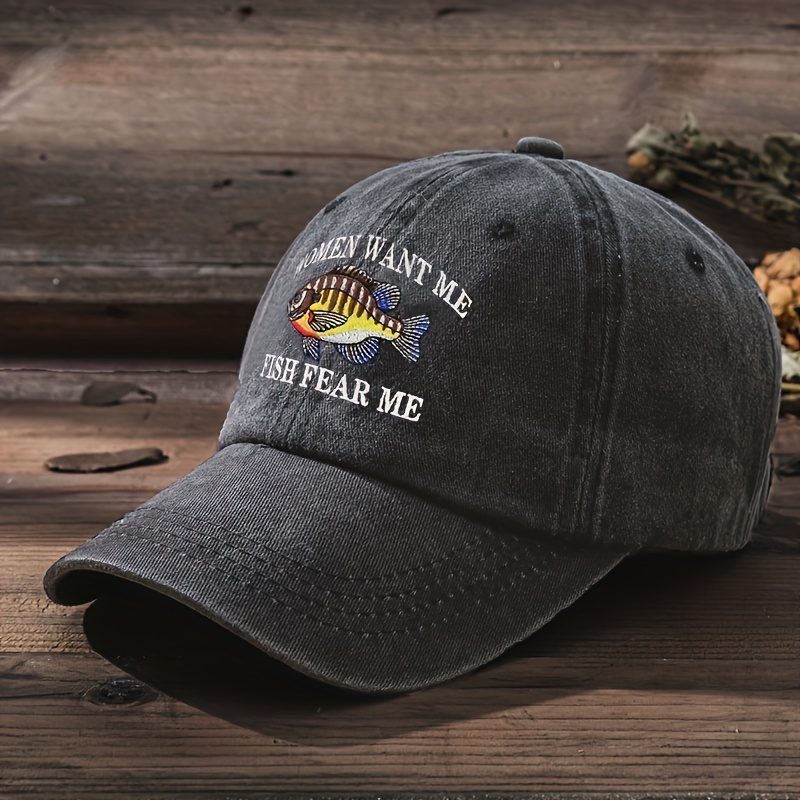 Custom Baseball Cap Sport Fishing Fish Logo Embroidery Dad Hats for Men &  Women