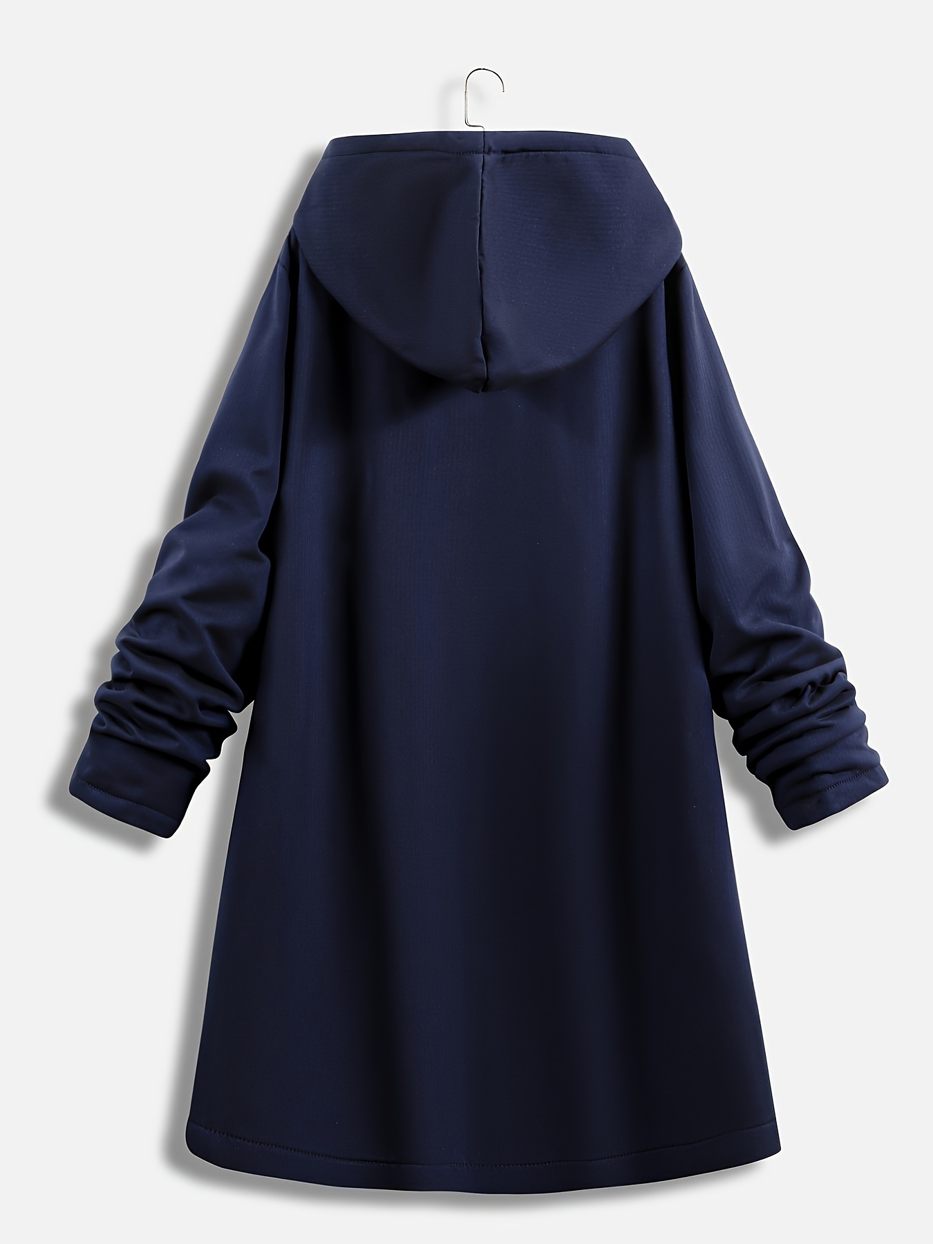 Plus Size Hoodie Fleece Liner Zip Coat Women's Plus Warm - Temu Canada