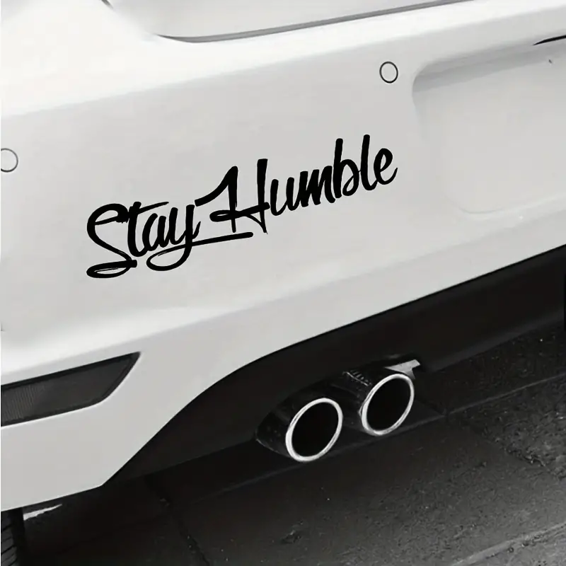 Cool Car Stickers, Stay Humble Letter Graphic Creative Motorcycle