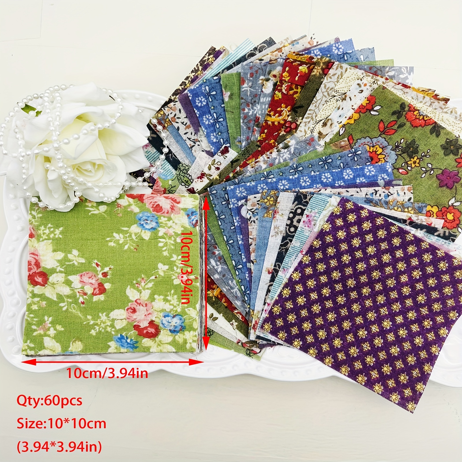 Printed Cotton Quilting Fabric Assorted Craft Fabric Bundle - Temu