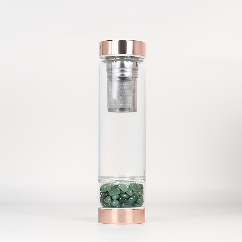 Tea Infuser with Crystal Water Bottle with Tea Infuser Strainer