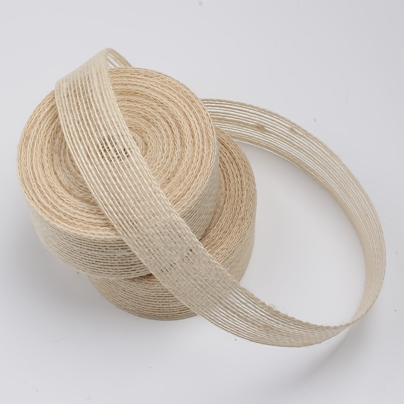 A Roll Of 10 Meters Natural Burlap Fabric With Burlap Ribbon - Temu