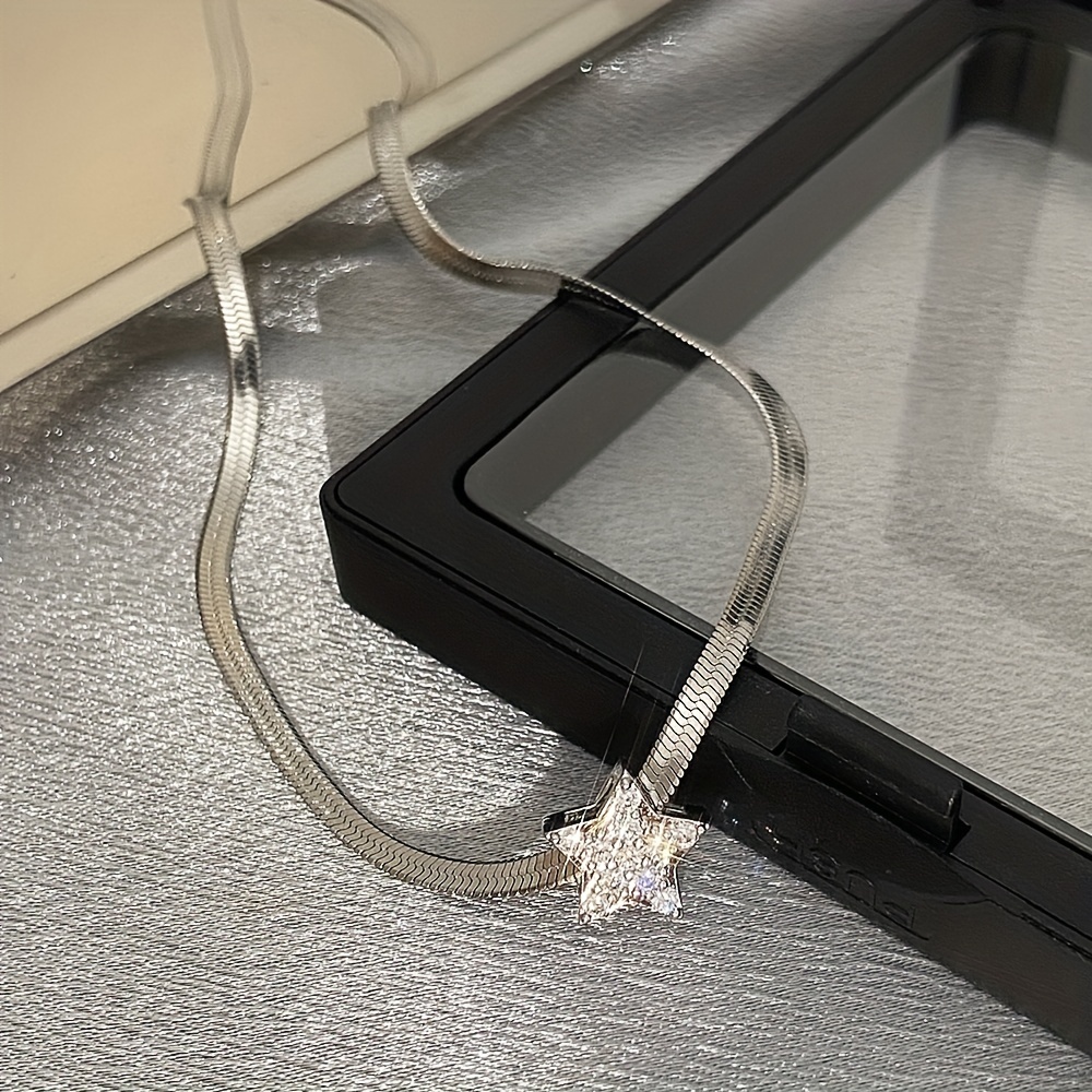 Glitter Star Zircon Pendant Necklace, 14k Gold Plated Luxury Design Neck  Jewelry Gift For Women Girls - Temu