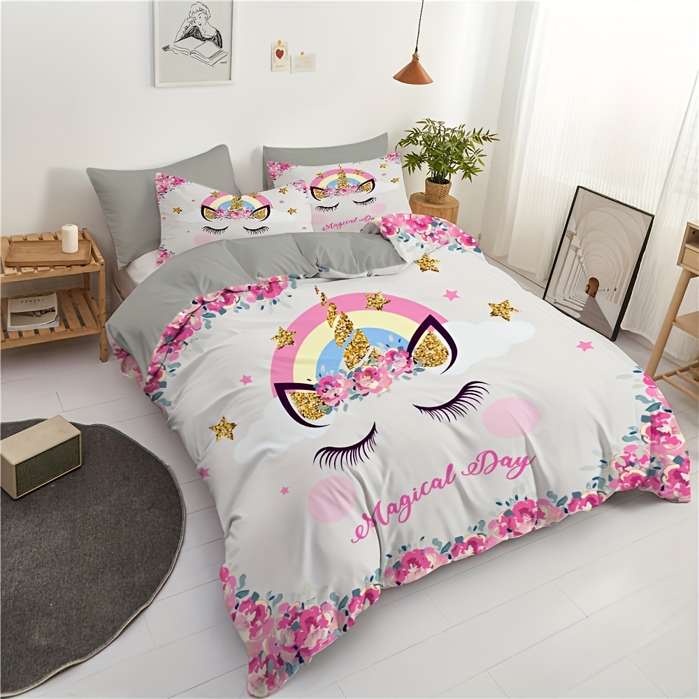 Kid Comforter Set Queen Size Colorful Scale Bedding Set For - Temu