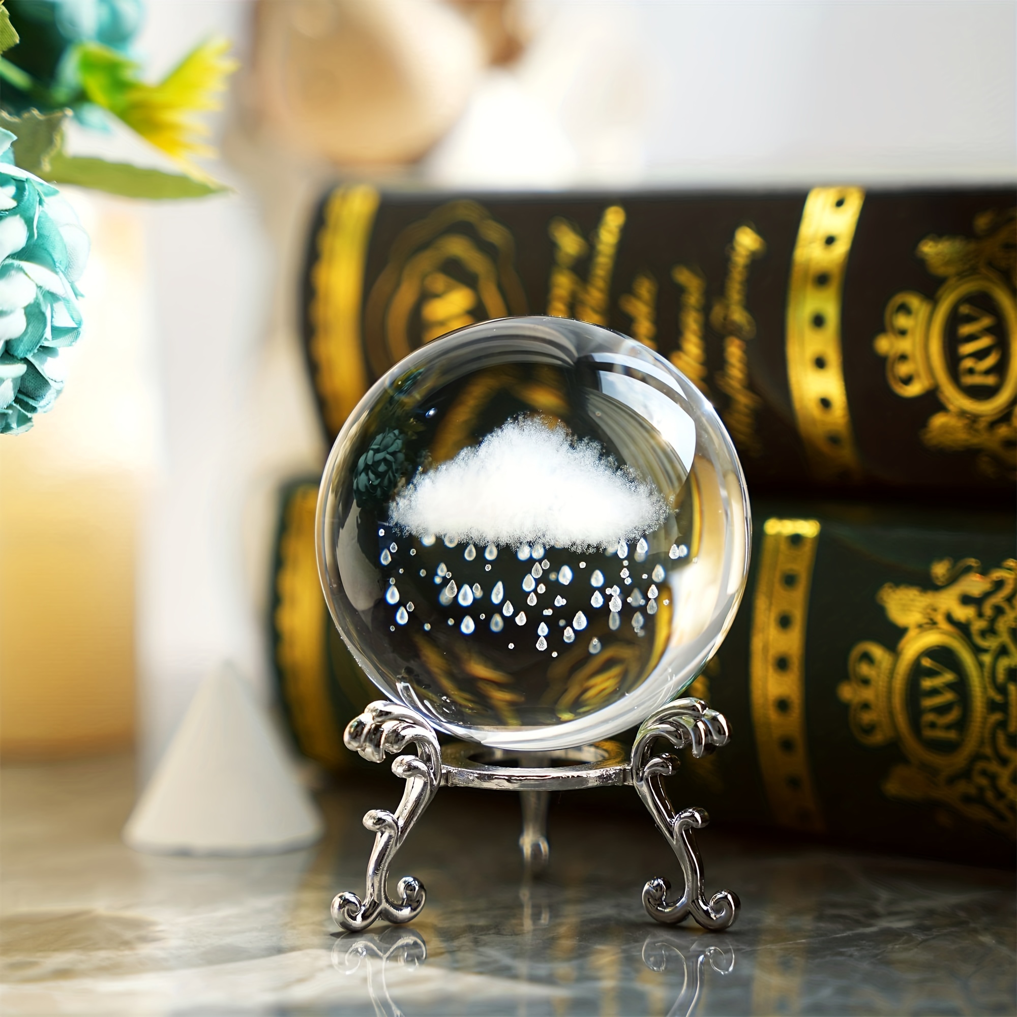 1 Boule De Verre En Cristal, Décoration Créative De Chambre À Coucher, Boule  De Cristal, Ornements