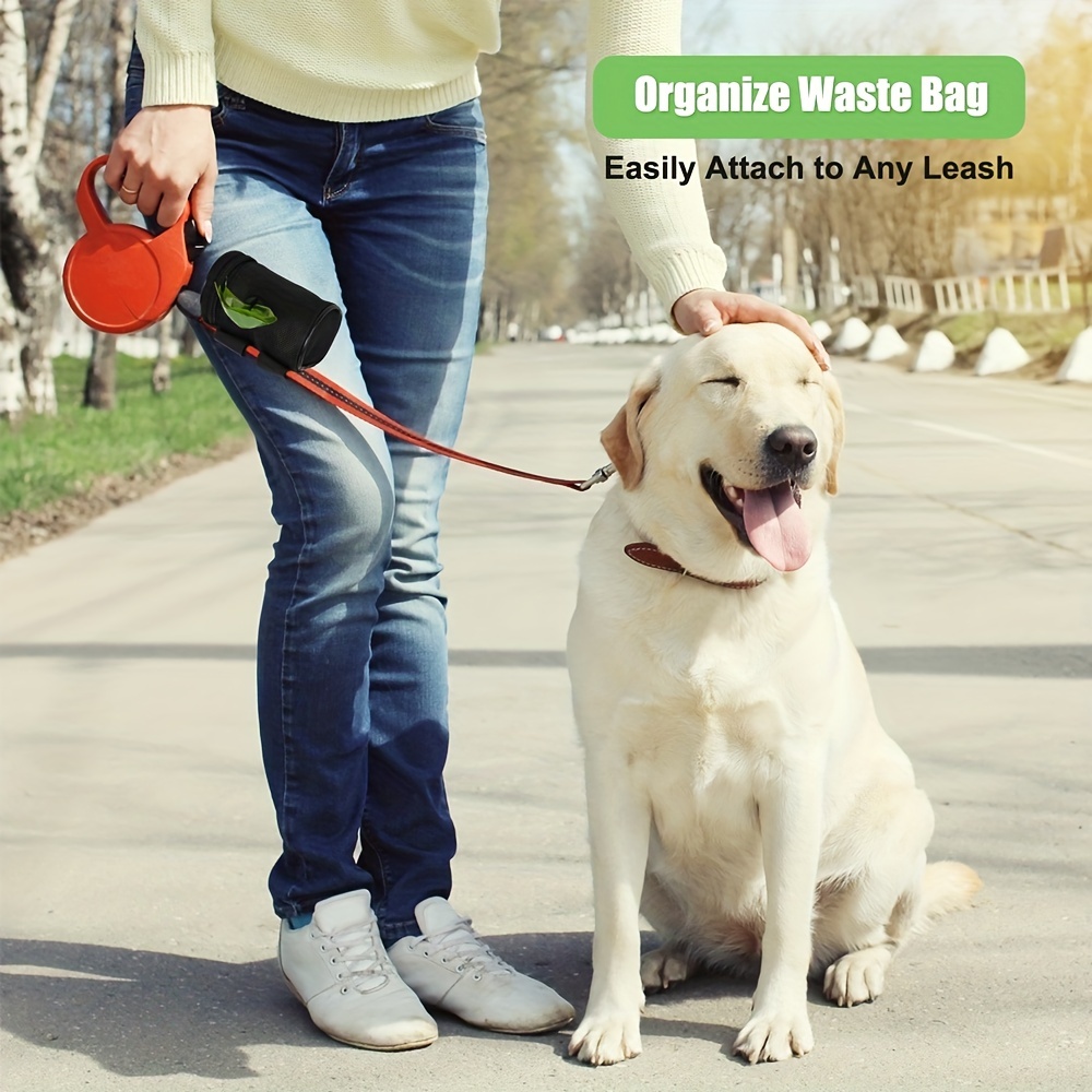 Dispensador de bolsas para excrementos de perro, dispensador de bolsas de  basura para perros que se adapta a cualquier correa de perro, accesorio de