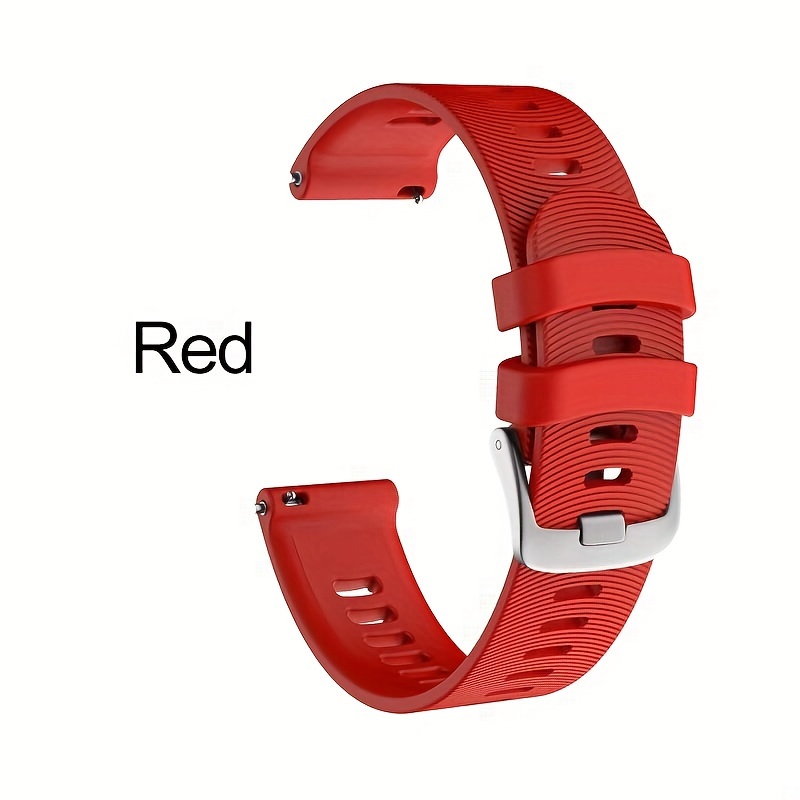 Soft Sports Bracelet Wristbands for Garmin Forerunner 645 245 245M 20mm  Strap Silicone Watch Band for Vivoactive 3 RED 