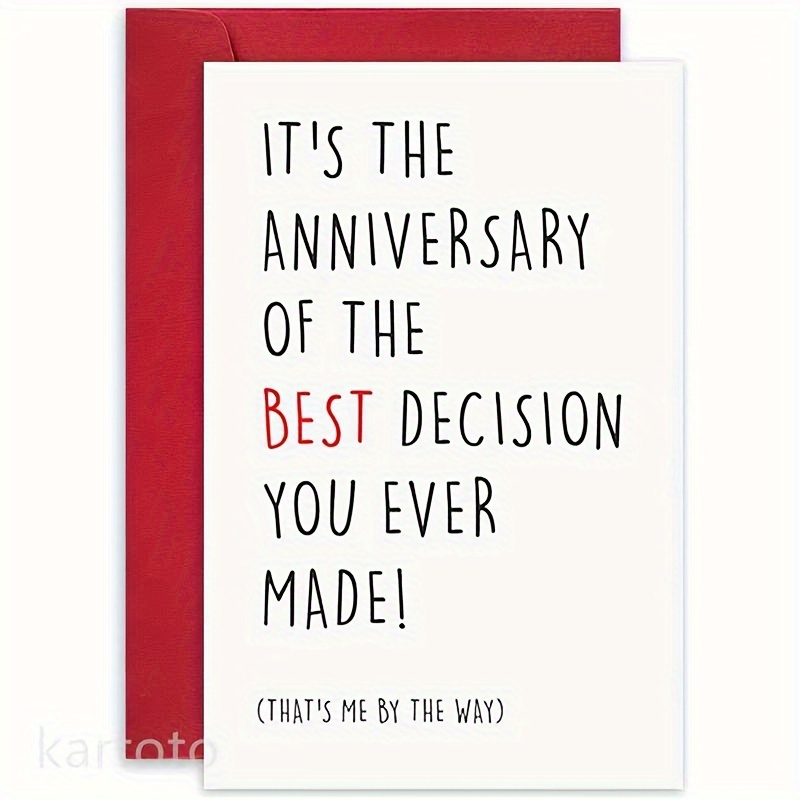 1 Year Anniversary Card For Him Her Funny Gifts One Year - Temu